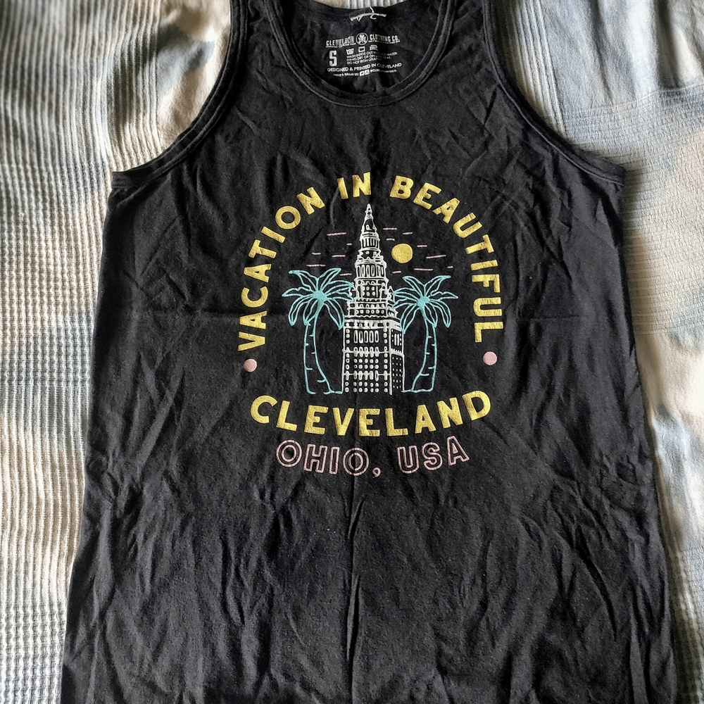 Black Cleveland Graphic Tank Top